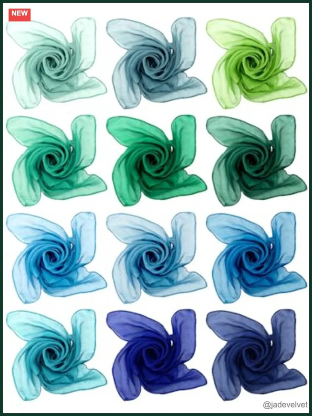 12 Pcs Chiffon Scarf Square Retro Sheer Neck Head Scarf Set